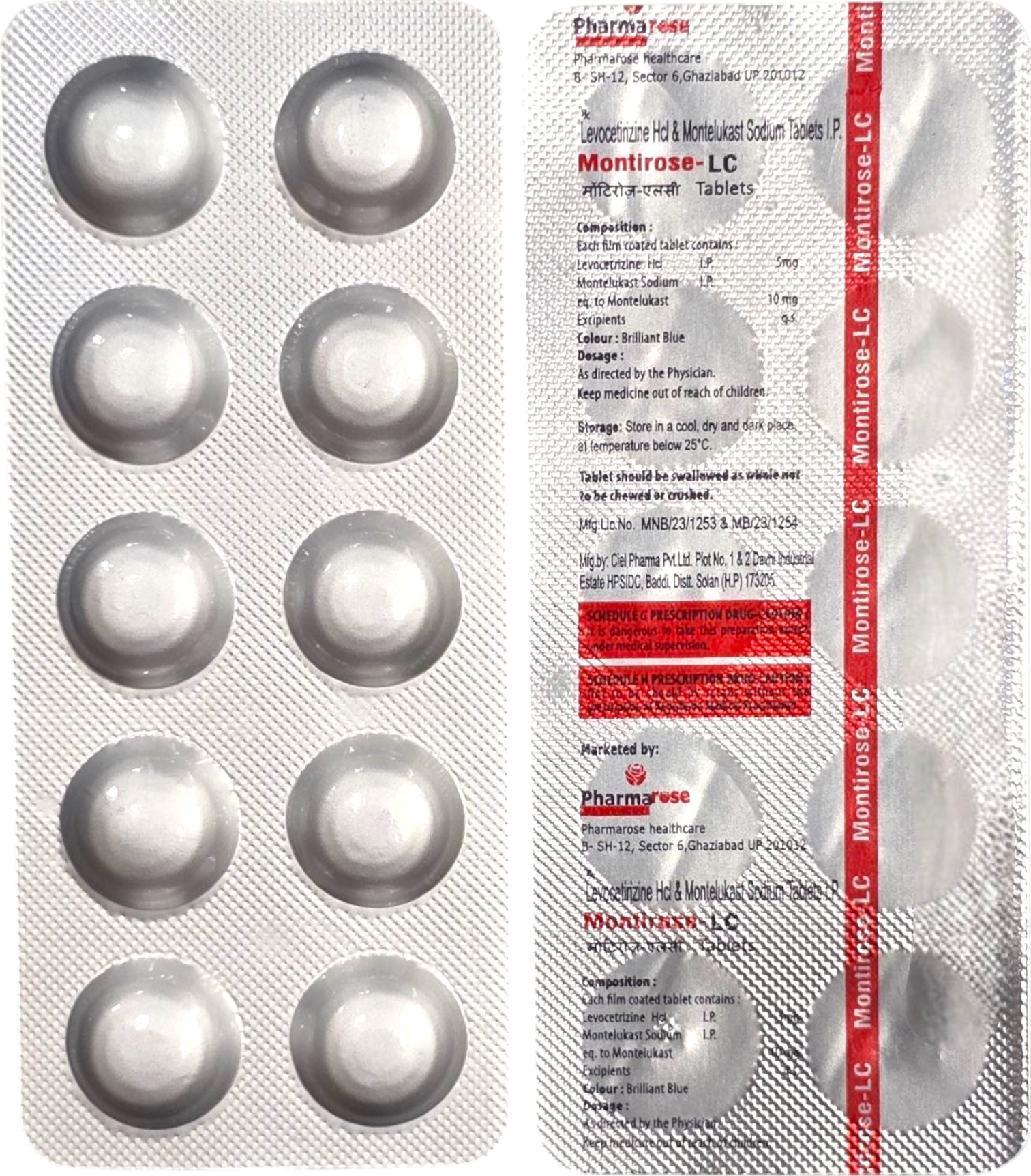 Montirose LC Tablet – Complete Allergy & Respiratory Relief Montirose LC Tablet by Pharmarose Healthcare is a trusted anti-allergic medicine that helps in managing sneezing, runny nose, skin rashes, watery eyes, and respiratory allergies. It is especially effective in conditions like allergic rhinitis, asthma, chronic urticaria, and seasonal allergies.