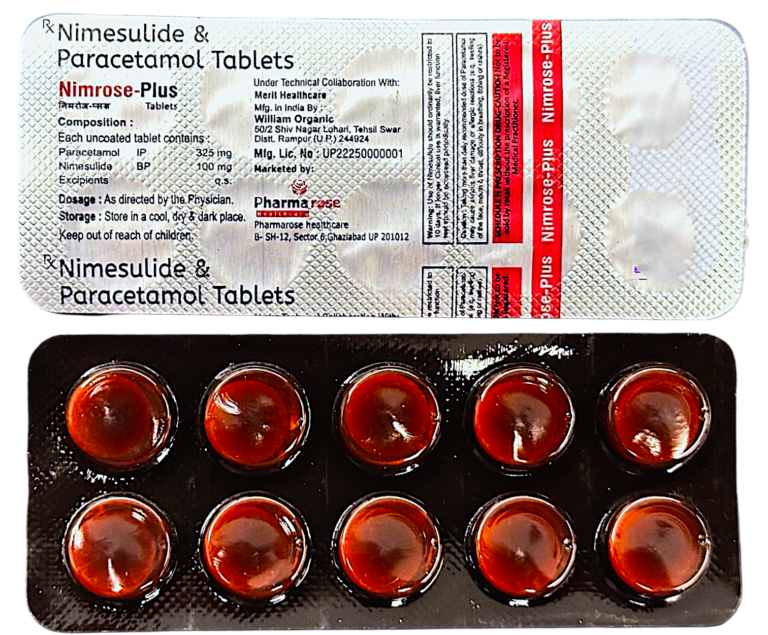 Use Nimrose Plus Tablet in headings (H1, H2). Add product image with Alt Text → “Nimrose Plus Tablet – Pain & Fever Relief Medicine.” Mark decorative elements (like borders, icons, logos) as “Mark as decorative” so Google focuses only on useful content (improves accessibility & SEO). Place internal links → Example: “Check our other products like Acerose SP Tablet.”