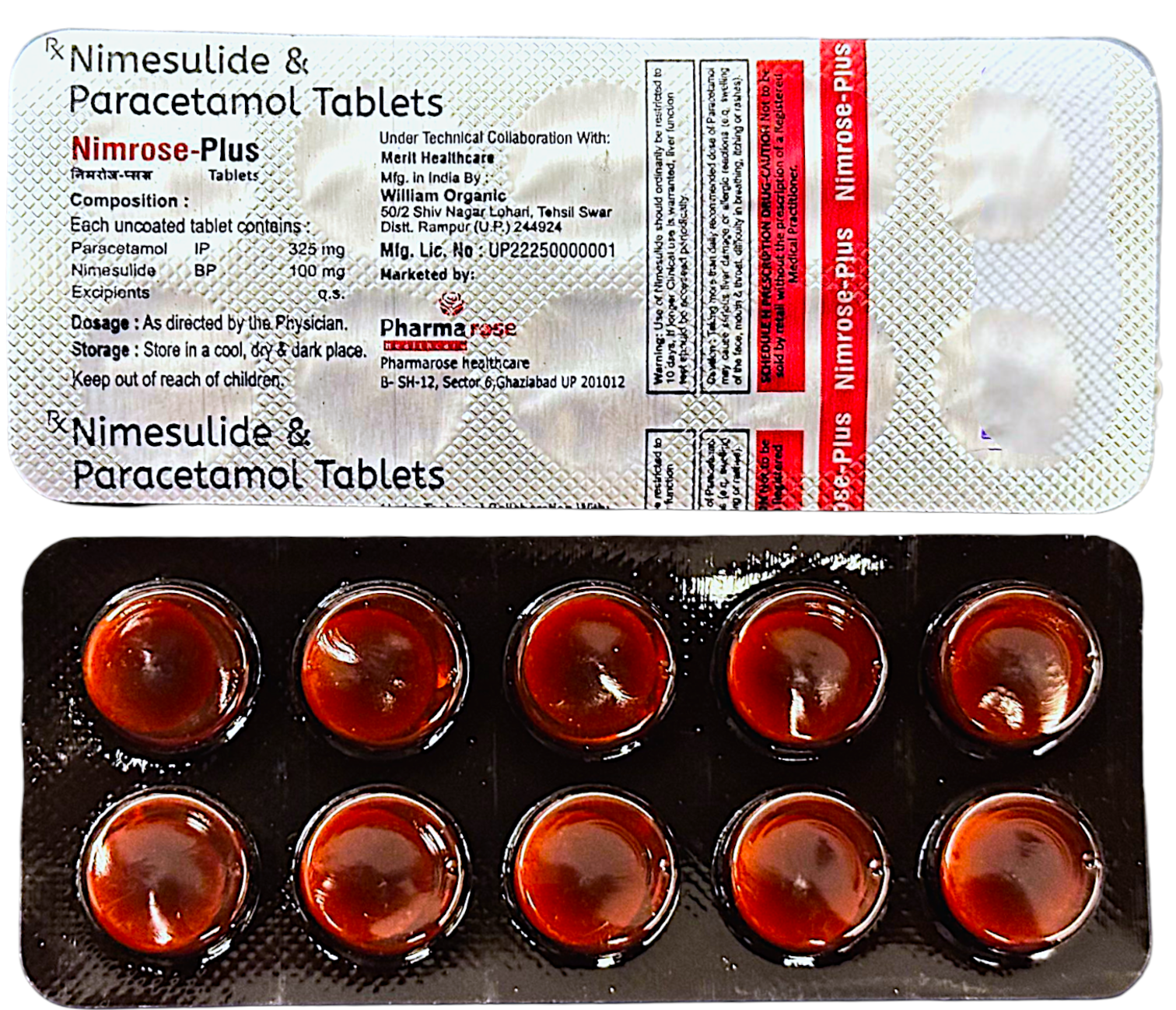 Use Nimrose Plus Tablet in headings (H1, H2). Add product image with Alt Text → “Nimrose Plus Tablet – Pain & Fever Relief Medicine.” Mark decorative elements (like borders, icons, logos) as “Mark as decorative” so Google focuses only on useful content (improves accessibility & SEO). Place internal links → Example: “Check our other products like Acerose SP Tablet.”