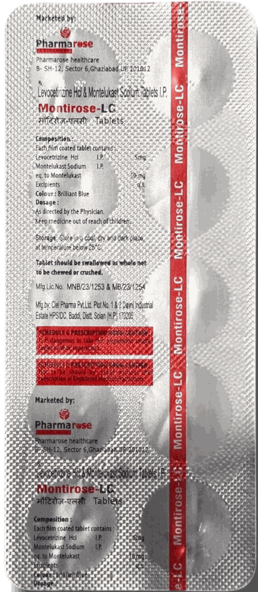 Montirose LC Tablet – Complete Allergy & Respiratory Relief Montirose LC Tablet by Pharmarose Healthcare is a trusted anti-allergic medicine that helps in managing sneezing, runny nose, skin rashes, watery eyes, and respiratory allergies. It is especially effective in conditions like allergic rhinitis, asthma, chronic urticaria, and seasonal allergies.